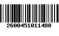 Código de Barras 2600451011488