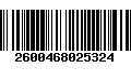 Código de Barras 2600468025324