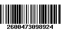 Código de Barras 2600473098924