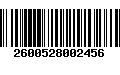 Código de Barras 2600528002456