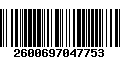 Código de Barras 2600697047753