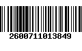 Código de Barras 2600711013849