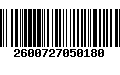 Código de Barras 2600727050180