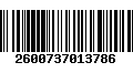 Código de Barras 2600737013786