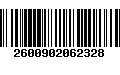 Código de Barras 2600902062328