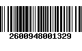 Código de Barras 2600948001329