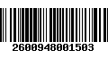 Código de Barras 2600948001503