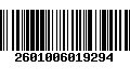 Código de Barras 2601006019294