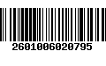 Código de Barras 2601006020795