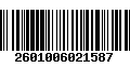 Código de Barras 2601006021587