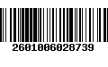 Código de Barras 2601006028739