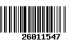 Código de Barras 26011547