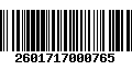 Código de Barras 2601717000765