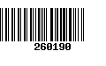 Código de Barras 260190