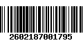 Código de Barras 2602187001795