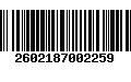 Código de Barras 2602187002259