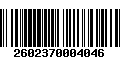 Código de Barras 2602370004046