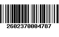 Código de Barras 2602370004787