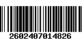 Código de Barras 2602407014826