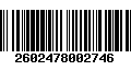 Código de Barras 2602478002746