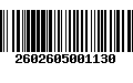 Código de Barras 2602605001130