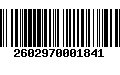 Código de Barras 2602970001841