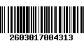 Código de Barras 2603017004313