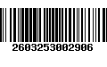 Código de Barras 2603253002906