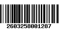 Código de Barras 2603258001287