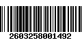 Código de Barras 2603258001492