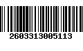 Código de Barras 2603313005113