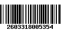 Código de Barras 2603318005354