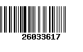 Código de Barras 26033617