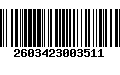 Código de Barras 2603423003511