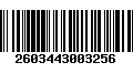 Código de Barras 2603443003256