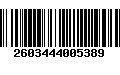 Código de Barras 2603444005389