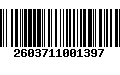 Código de Barras 2603711001397