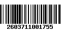 Código de Barras 2603711001755