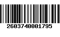 Código de Barras 2603740001795