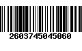 Código de Barras 2603745045060