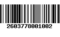 Código de Barras 2603778001002