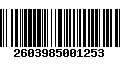 Código de Barras 2603985001253