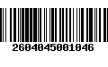 Código de Barras 2604045001046