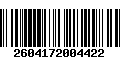 Código de Barras 2604172004422