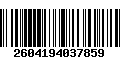 Código de Barras 2604194037859