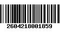 Código de Barras 2604218001859