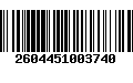 Código de Barras 2604451003740