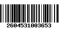 Código de Barras 2604531003653