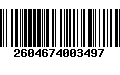 Código de Barras 2604674003497