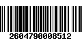 Código de Barras 2604790008512